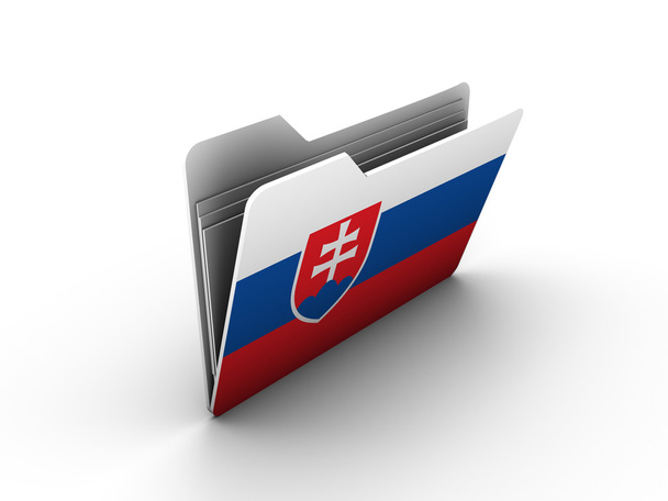 Піктограма папки з прапор Словаччини - Фото, зображення