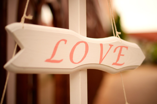 Wooden love sign - Foto, Bild