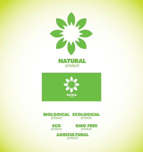 Natural bio product badge   - Vetor, Imagem