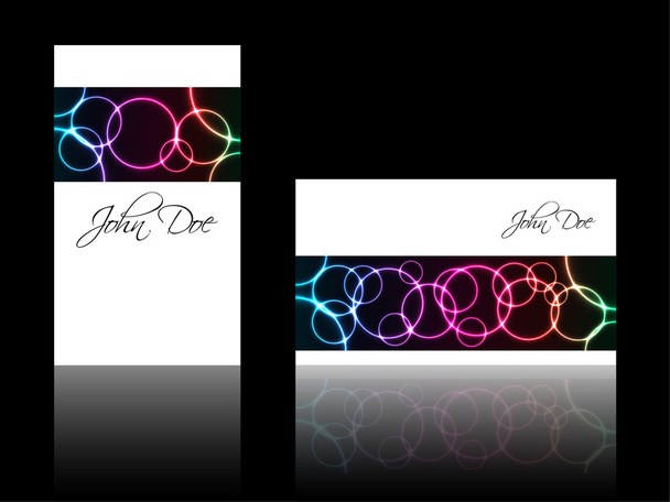 Abstract business card with special plasma design - Vektor, kép