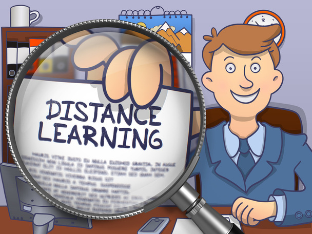 Distance Learning through Lens. Style de caniche
. - Photo, image