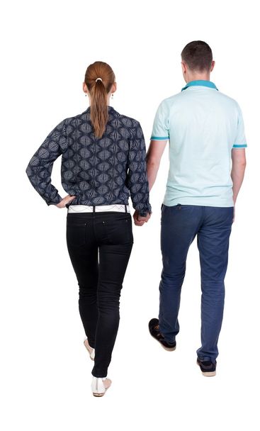 Walking  young couple - Photo, image