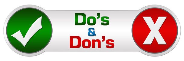 DOS Donts czerwonym zielone dwa koła - Zdjęcie, obraz