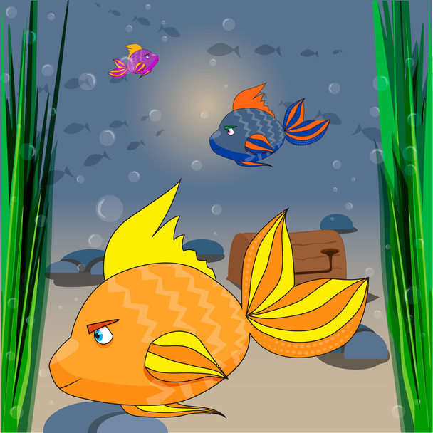 Illustration of the underwater world - Vector, Image