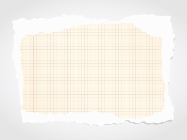 Repeytynyt valkoinen neliön muotoinen muistikirja harmaalla pohjalla
 - Vektori, kuva