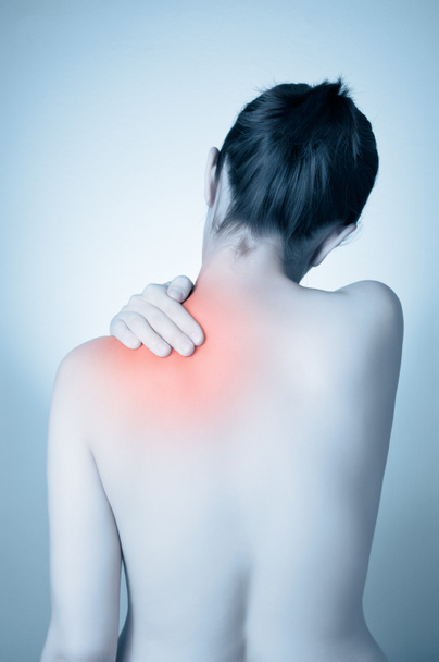 Woman with back pain - Photo, Image