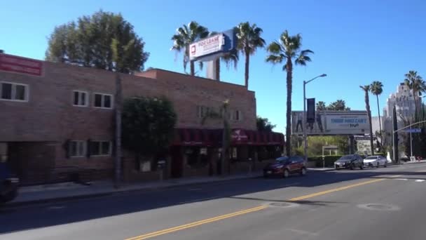 Side View Driving on Sunset Boulevard - Záběry, video