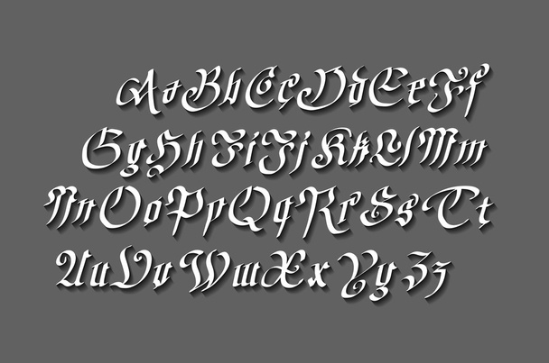  vintage gothic old style typeface on dark background   - Wektor, obraz