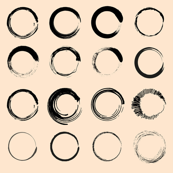 Círculo dibujado diferentes pinceles
 - Vector, imagen