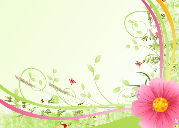 Flower background with pink hip color - 写真・画像