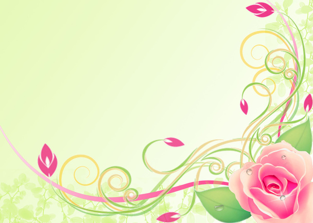 Flower background with rose - Φωτογραφία, εικόνα