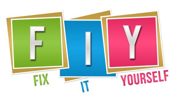 Fiy - Fix It jezelf kleurrijke blokken - Foto, afbeelding