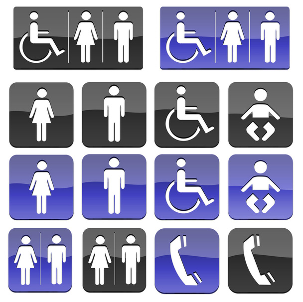 Toilette Badezimmer Handicap öffentliches Schild - Foto, Bild