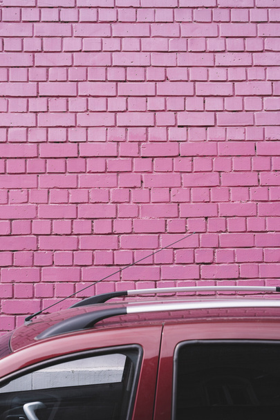 pared rosa, fondo de calle
 - Foto, imagen