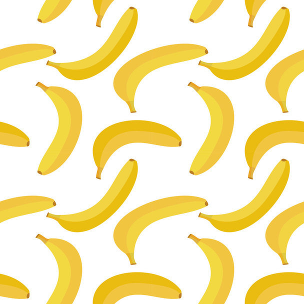 Vector cute abstract fresh fruits banana seamless pattern background - Vektor, obrázek