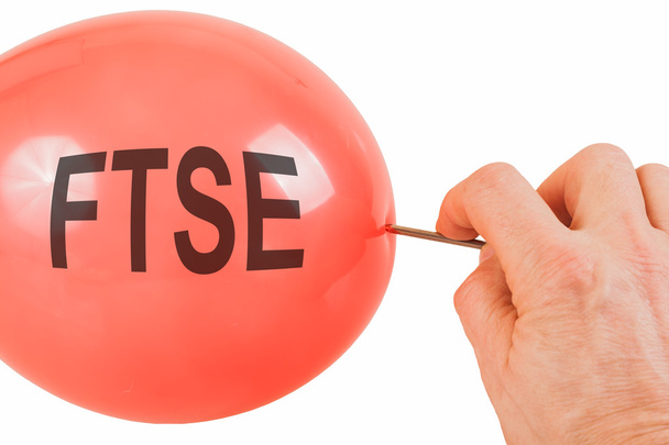Scoppio della bolla FTSE dell'indice azionario dal Regno Unito
 - Foto, immagini