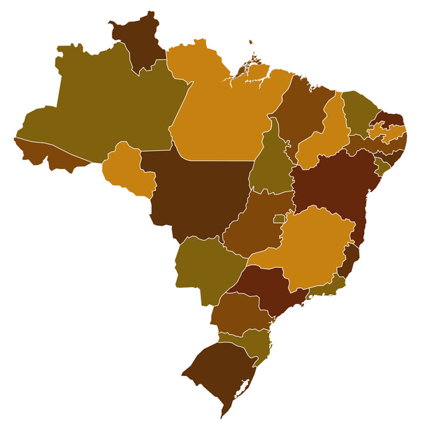 La mappa di Brasile
 - Vettoriali, immagini