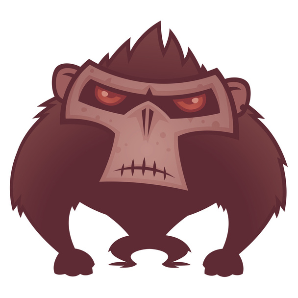 Dühös majom - Vektor, kép