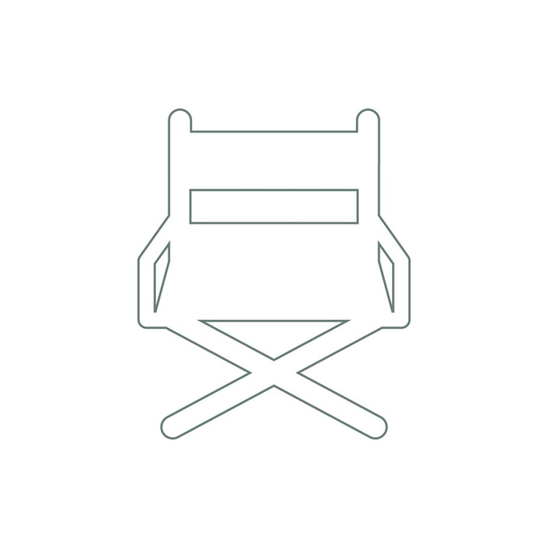 Yönetmen koltuğu ikonu. Sandalye ikonu. Düz biçim tasarım resimleme simgesini kavra. - Fotoğraf, Görsel