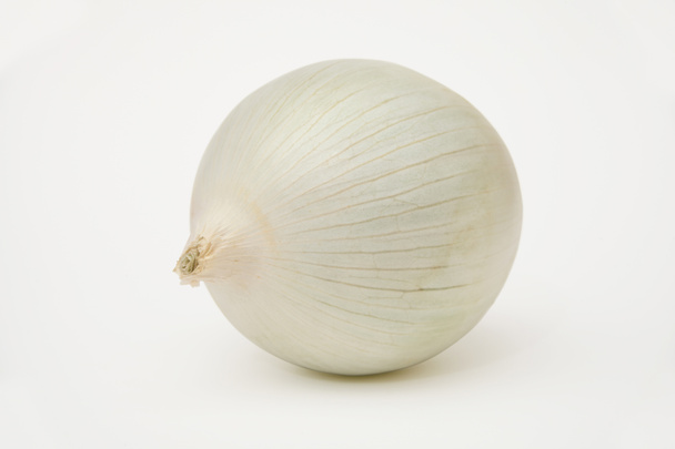 white onions on a white background - Foto, Imagem