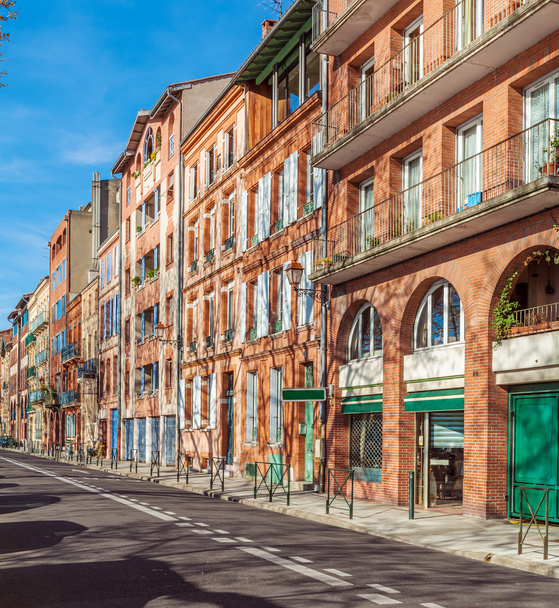 Vintage Houses from Red Bricks, Toulouse - Photo, Image
