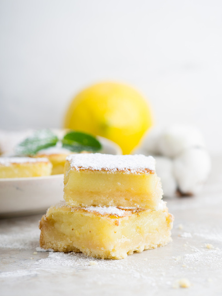 Lemon bars on a table - Photo, Image