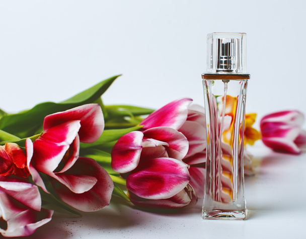 Perfume y tulipanes
 - Foto, imagen