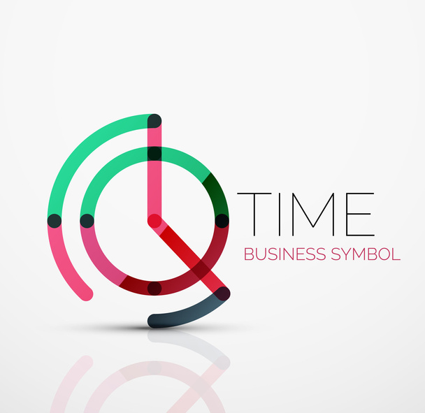 Idée de logo abstrait vectoriel, concept de temps ou icône d'entreprise horloge. Modèle de conception de logotype créatif
 - Vecteur, image