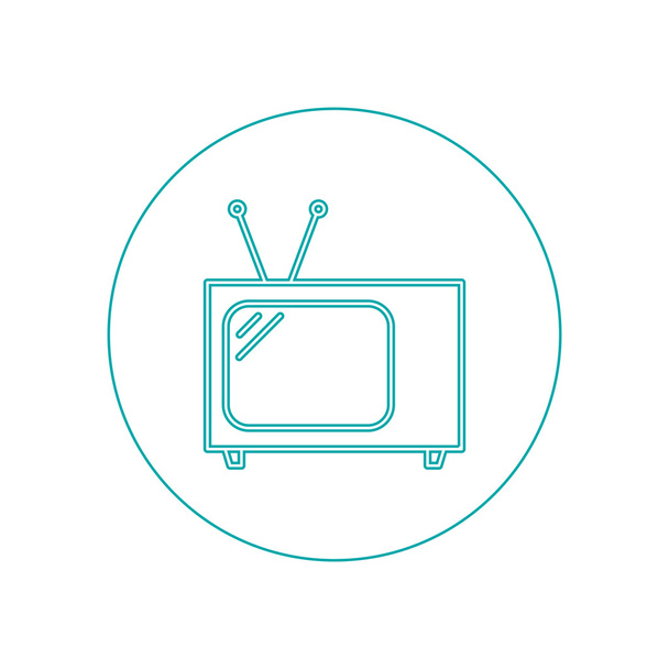 TV icon. Concept flat style design illustration icon. - Photo, Image