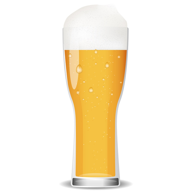 Illustration of glass cold beer. - Vector, afbeelding