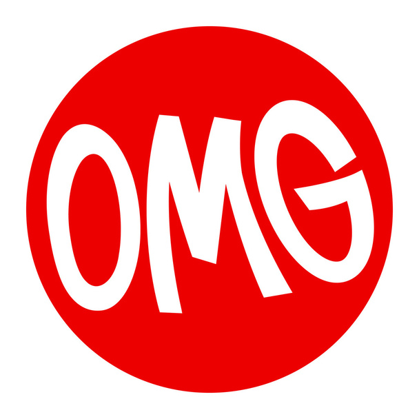 Oh My God OMG Text Lettering Font Graphic Vector icon
 - Вектор,изображение