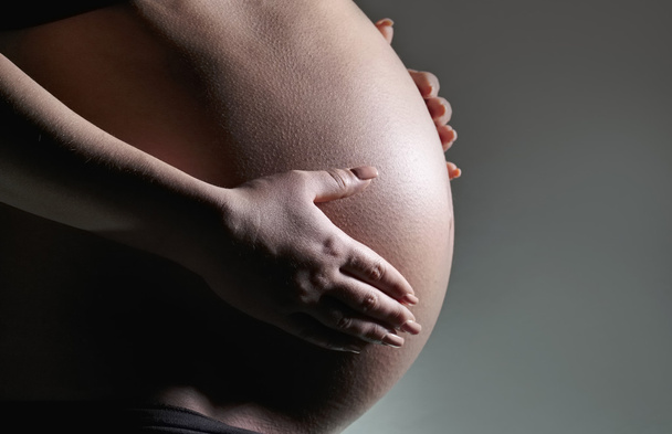 Studio portrait of a pregnant woman - Photo, Image