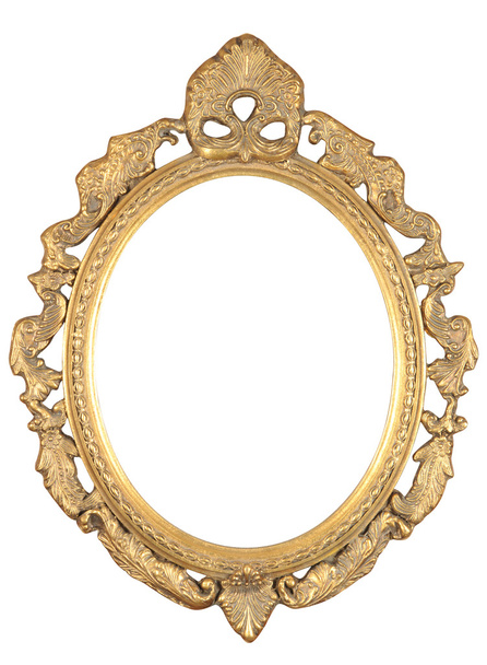 Isolated oval bronze frame - Photo, Image