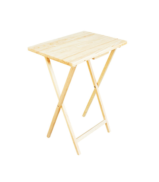 Drewniany stół składany na białym tle, ścieżkę przycinającą - Zdjęcie, obraz