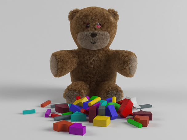 Teddy bear and toys - Photo, Image