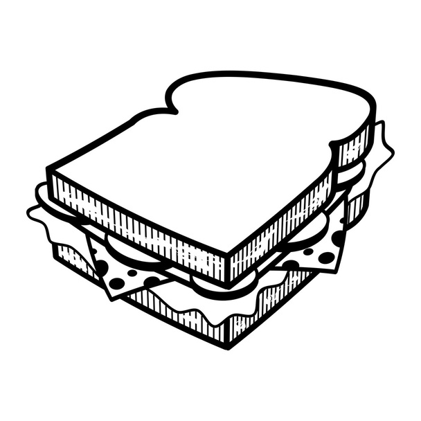 Sendvič oběd jídlo vektorové ikony - Vektor, obrázek