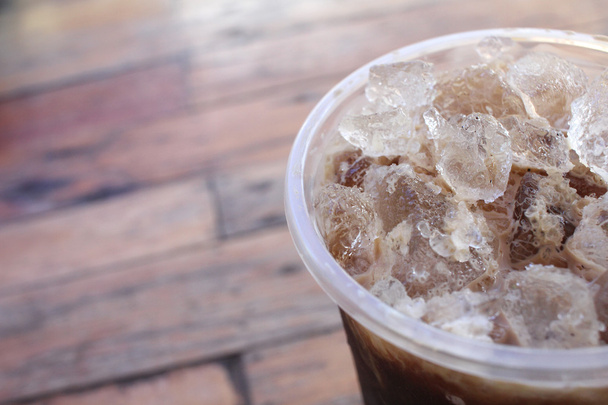 Close up of iced black coffee - Foto, afbeelding