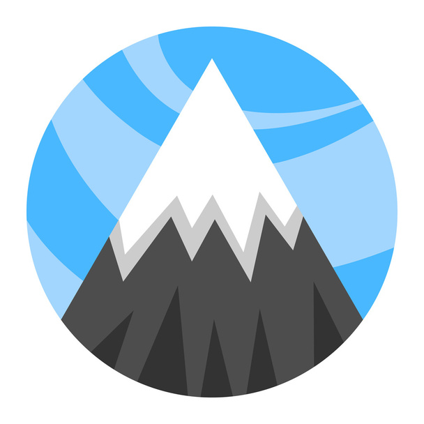 Mountain Peak Snow Cap vector pictogram - Vector, afbeelding