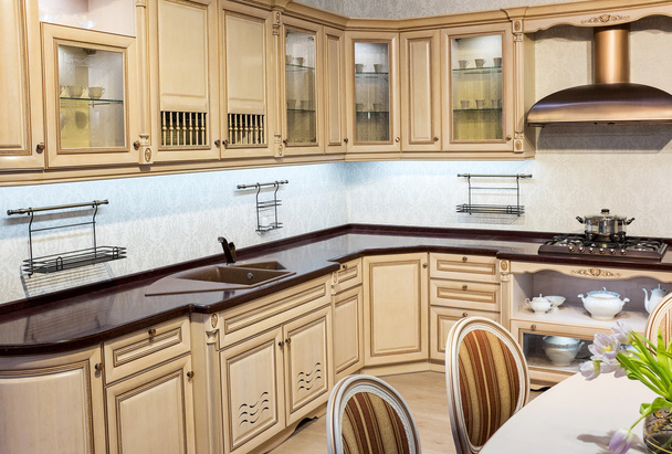 Interior design. Kitchen in classic style - Photo, Image