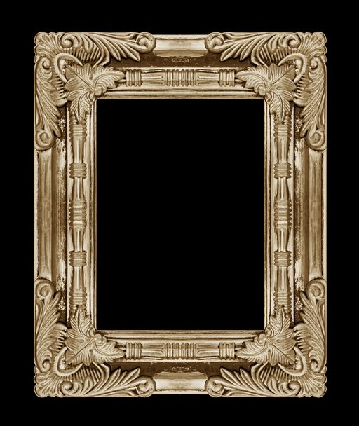 Зображення золотої рамки ізольовано на білому тлі, відсічний контур
 - Фото, зображення