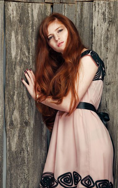 Sensual beautiful redheaded girl - Fotoğraf, Görsel