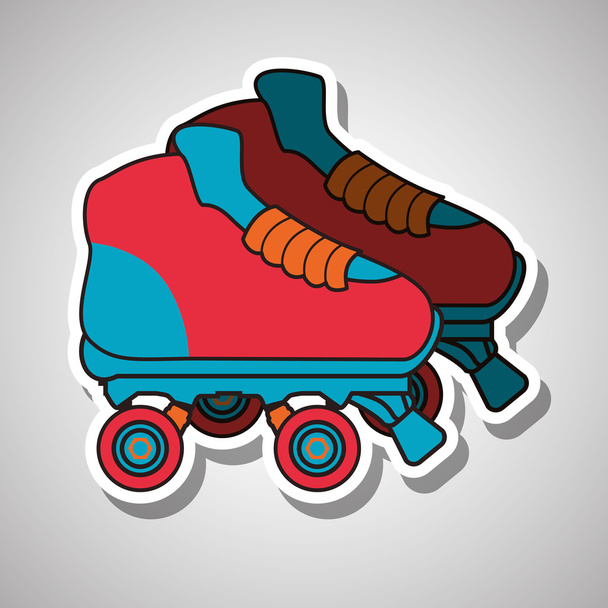 Conception de patinage à rouleaux
 - Vecteur, image