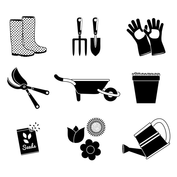 Diseño de icono de jardinería
 - Vector, imagen