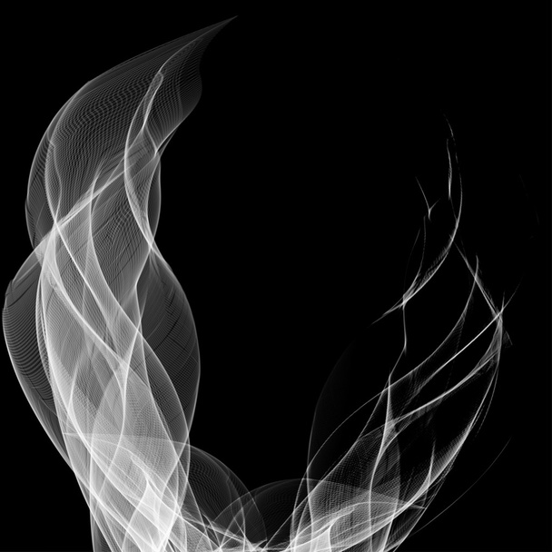 Abstrakti savu eristetty mustalla - Vektori, kuva