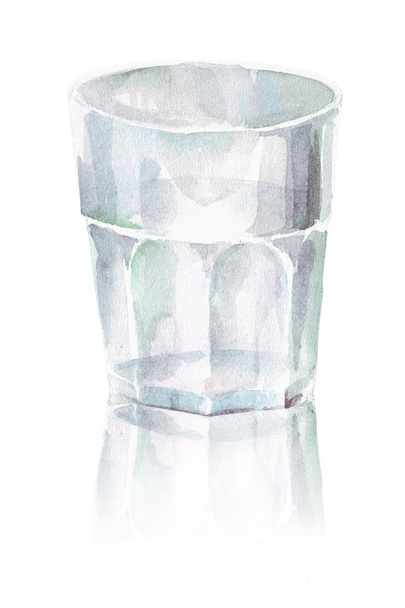 watercolor glass cup - Photo, Image