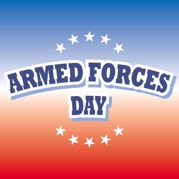 Знамя Дня вооруженных сил на красном и синем фоне
 - Вектор,изображение