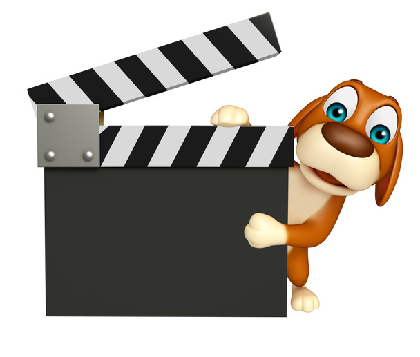 Kutya rajzfilmfigura kereplő ellátással - Fotó, kép