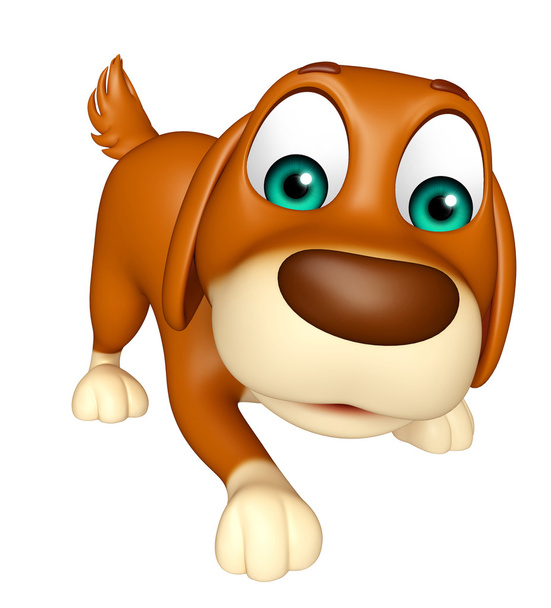 leuke hond grappige cartoon karakter  - Foto, afbeelding