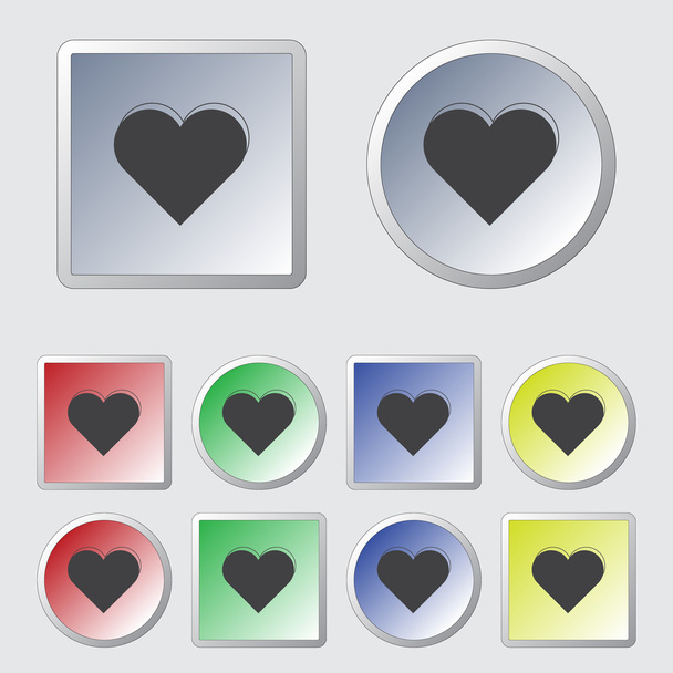 Corazón - Día de San Valentín icono del vector
 - Vector, Imagen