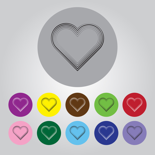 Heart - Valentine's Day vector icon - Вектор,изображение